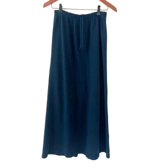 Vintage Knit Midi Skirt Teal Better Than Basic BTB by ACC Pull On Cotton Small - Picture 1 of 5
